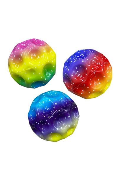 OEM Set of 3 Jumping balls, super space ball, rainbow color, 7 cm