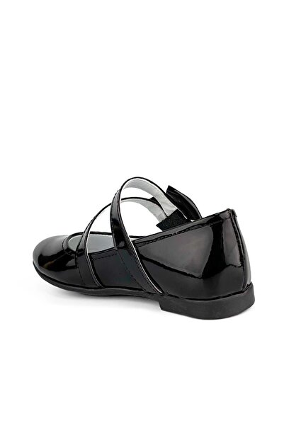 Cici Bebe Ayakkabı Black Patent Leather Stoned Girl's Ballerinas