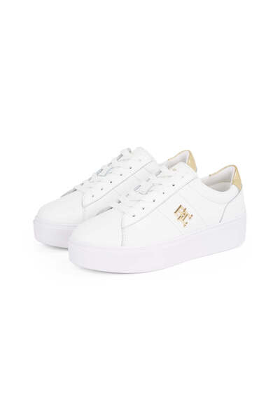 Tommy Hilfiger PLATFORM COURT SNEAKER METALLICS Kadın Sneaker FW0FW08648YBS