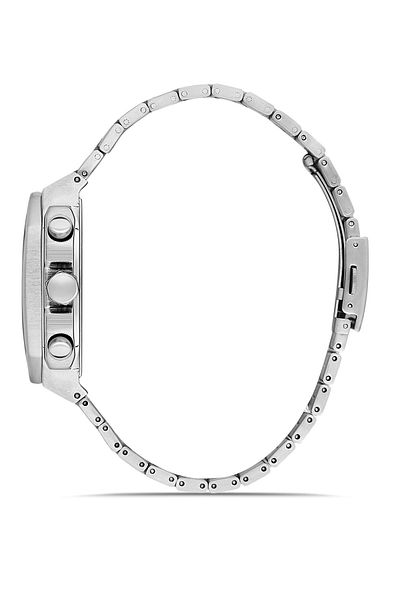 DAVID GUNER Silver Coated Blue Dial Men's Watch Dg-8749Ga-A3