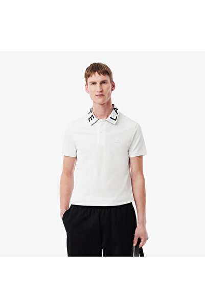Lacoste Erkek Slim Fit Baskılı Beyaz Polo