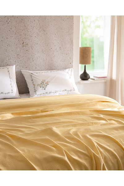 Madame Coco Mathilda Double Ecocell Cotton Plain Pique Set - Yellow