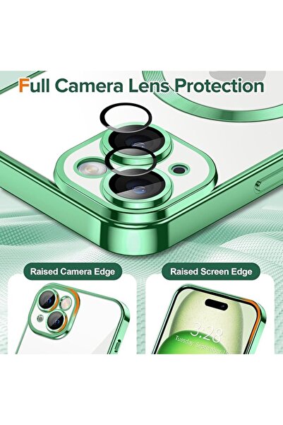 SKYDDAR INNOVATION Θήκη για iPhone 15 Plus, Πολυτελής Ασπίδα Magsafe, Αντικραδασμική Προστασία, Μπλε, σετ αυτοκόλλητων