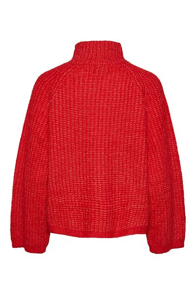 PIECES Women's Turtleneck 17128212 Red