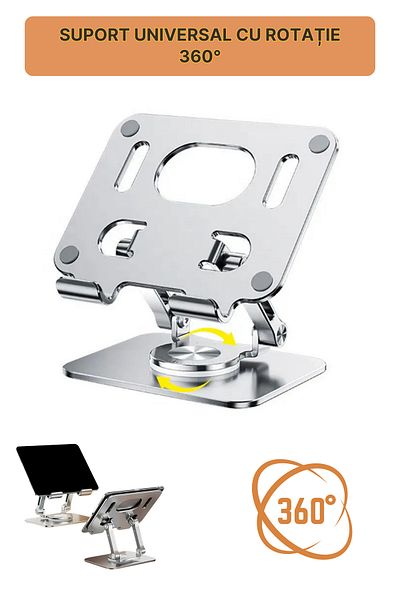 clickzu Clickzu tablet stand, 360° rotating base, 180° tilt, tablets: 4.7 - 12 inches, anti-scratch
