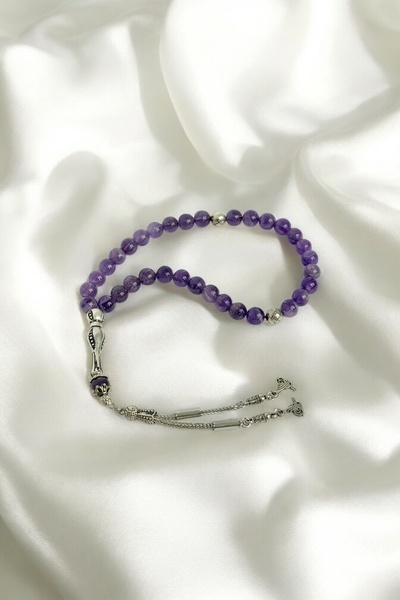 Elifsu Jewelry Ametist Taşı Tesbih Doğal Taş