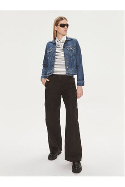 Lee Jachetă din denim pentru femei 112341297 albastră