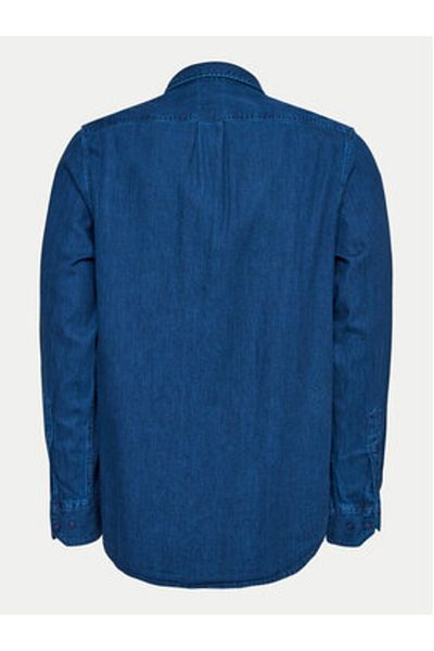 Lee Cămașă din denim pentru bărbați 112355712 albastră