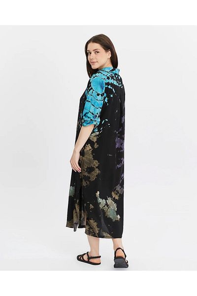 Ranasubaşı Batik Shirt Dress Black