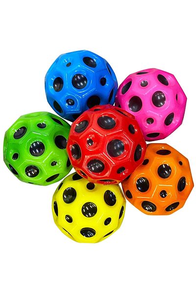 OEM Set of 6 Jumping balls, super space ball, multicolored, 7 cm