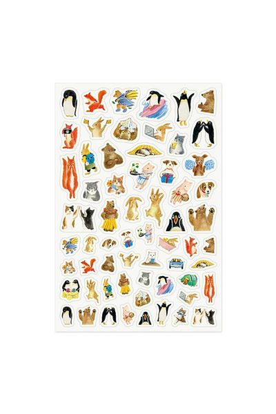 Midori Yurulog Sticker Sticker Animal Patterns