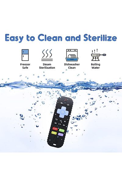OEM Telecomanda de jucarie pentru dentitie, din silicon, culoare neagra