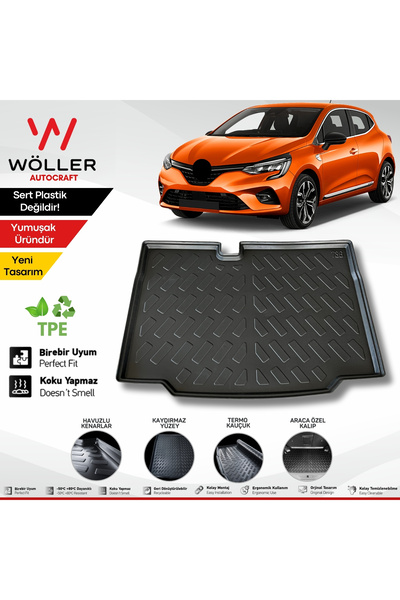 wöller Renault Clio 5 Uyumlu Bagaj Havuzu 2019 Sonrası 3d Ultraflex Esnek