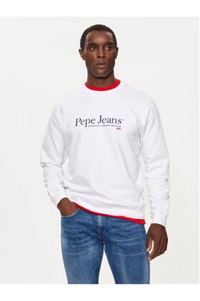 Pepe Jeans pepe jeans Mens Sweatshirt PM582699 White