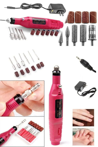 ROWENAROSE Elektrikli 12v Tırnak Törpü Seti Manikür Pedikür El Protez Tırnak Ayak Nasır Tırnak