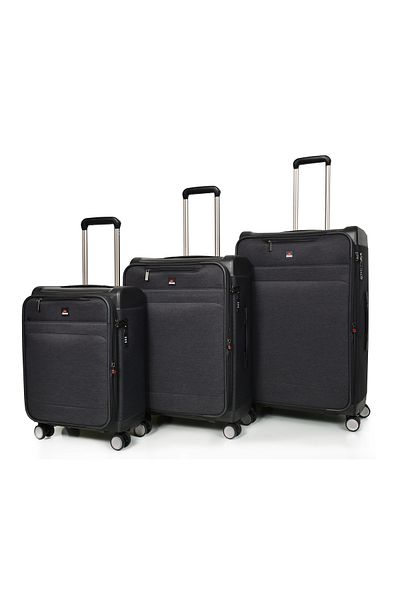 MORANO Murano 3-Piece Fabric and Polycarbonate Luggage Set, 28/24/20 Inch