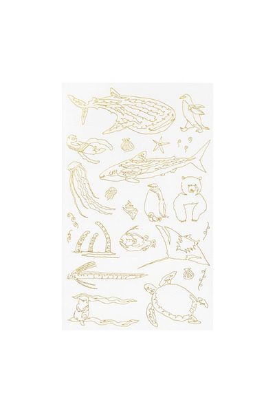 Midori Transfer Foil Sticker Decal - Sea Creature