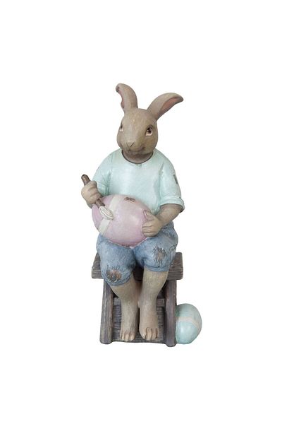 Clayre & Eef Figurina Iepuraș Paște polirasină Clayre 8*8*16 cm