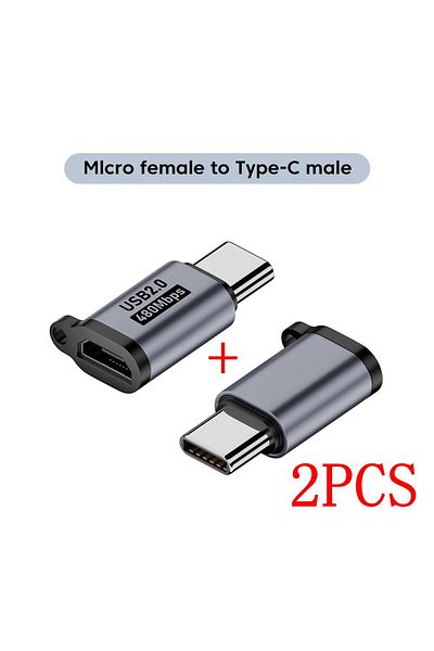 Choice 2PCS M Female to C 2PCS Micro USB Male to USB Type c Female Type C Adapter IOS Female to Type C Male