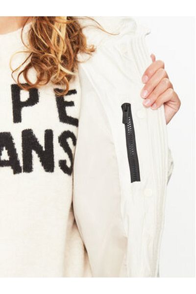 Pepe Jeans Jachetă de iarnă pentru femei PL402273 Alb