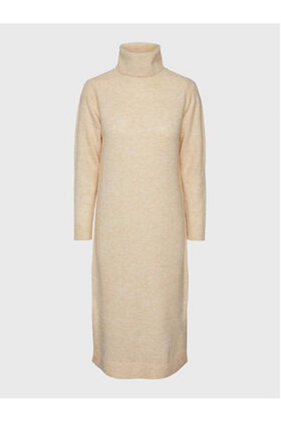 PIECES Women's Knitted Dress 17126281 Beige