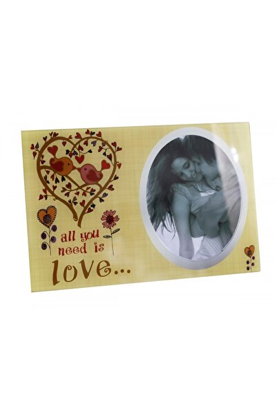 Decorer Γυάλινη επιτραπέζια κορνίζα φωτογραφιών Το μόνο που χρειάζεσαι είναι ...