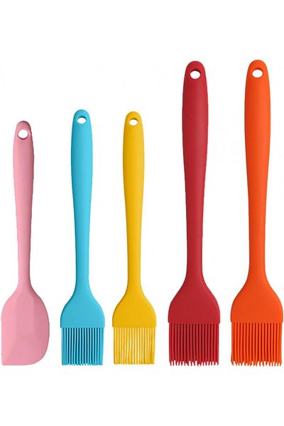 Binhai Set of 4 kitchen brushes and spatula Binhai, silicone, multicolor