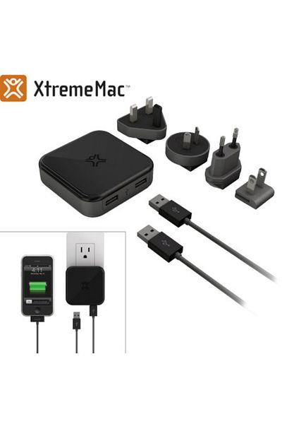 XtremeMac InCharge Home LT 2.1A Dual USB World Wall Charger