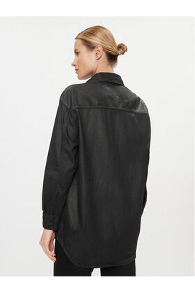 Pepe Jeans Cămașă din denim pentru femei PL304729 Negru