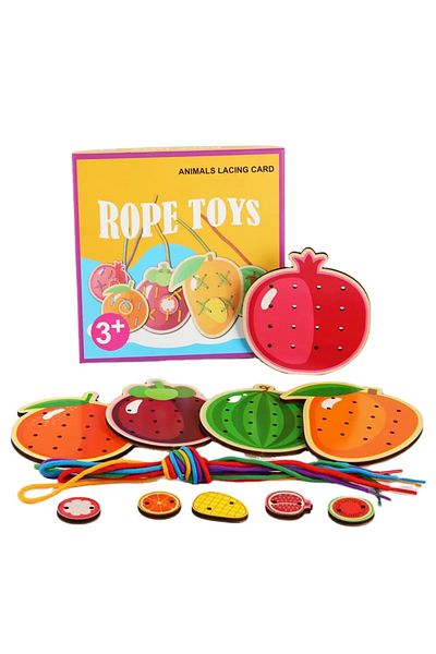 OEM Joc Montessori din lemn, Fructe de snuruit