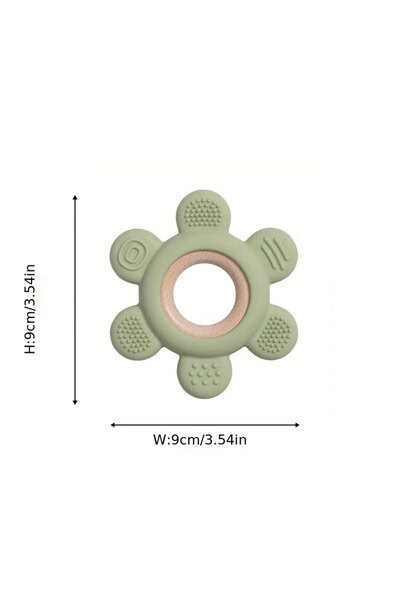 OEM Jucarie pentru Dentitie, din Silicon, in Forma de Stea, fara BPA, verde