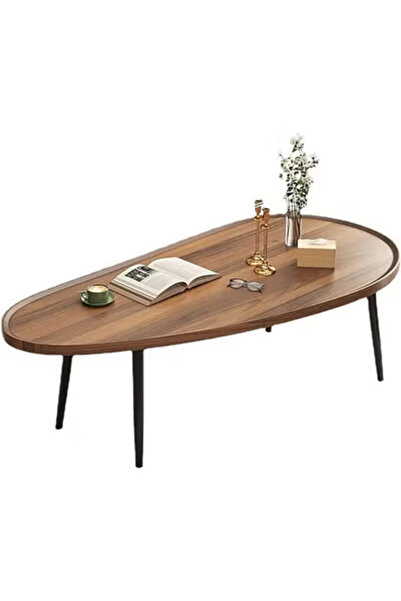 Taimi Modern Rustic Wooden Coffee Table, Center Table For Living Room, Bedroom, Office, 120x70x48 Brown