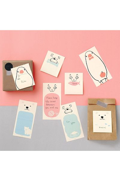 Midori Secret Sticky Notes - Cat Face