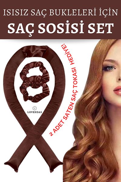 Lovendas Heatless Hair Styling Sausage Set Perfect Curls – 2 Satin Buckles with Gift