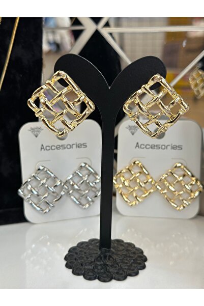 FERİHA DESING أقراط نسائية فاخرة من الذهب والفضة