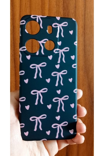 Newon Tecno Spark Go 2023 Ribbon/Bow Printed Inside Velvet Premium Silicone Phone Case