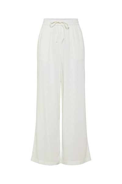 PIECES Women's fabric trousers 17149314 White