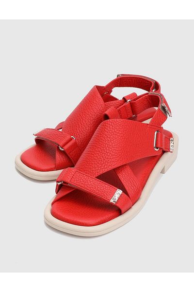 İLVİ Carcee Genuine Floater Leather Red Women