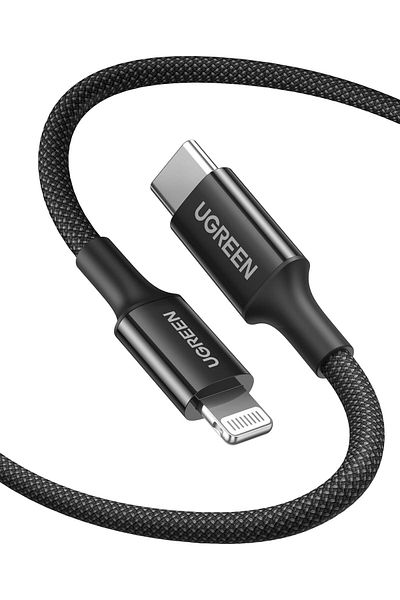 Ugreen iPhone Charger Cable 1M [MFi Certified] Nylon Braided USB C to Lightning Cable 20W Fast Charg