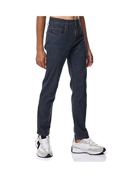 R&B Washed Slim Fit Jeans with Button Closure