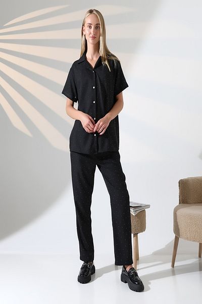 VirtuStore Black Polka Dot Double Suit