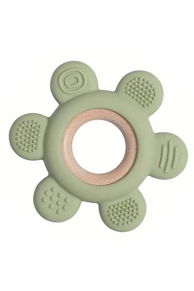 OEM Silicone Teething Toy, Star Shape, BPA Free, Green