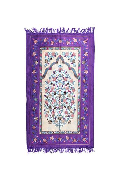 MANASEK Makkah Printed Polyester Prayer Mat (70x110 CM)