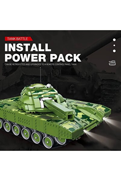 REOBRIX Savaş Tankı Rc Kontrollü, Teknik Blok Yapı Kiti (1516 PARÇA)
