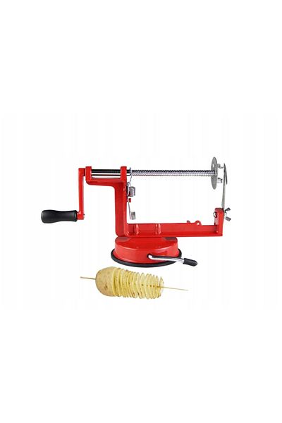 zola Potato spiralizer, manual, easy to use, suction cup for attachment, red
