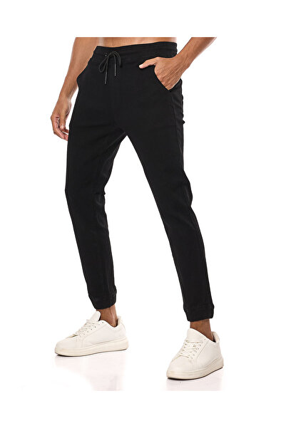 R&B Solid Jogger Jeans with Drawstring Waist