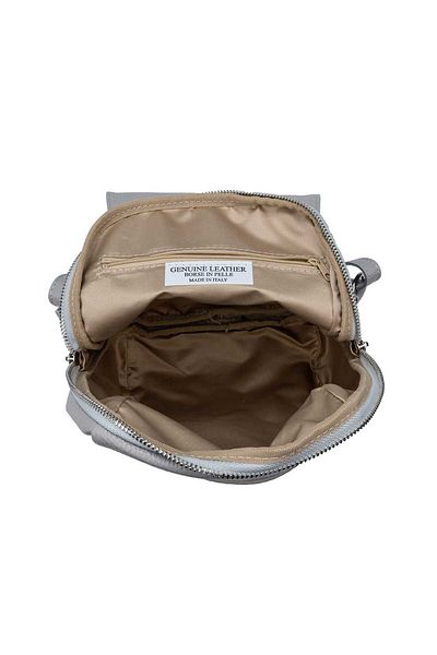 Toro Nero Women's backpack made of light gray genuine leather Cris