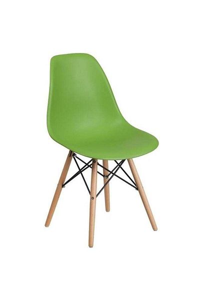 Taimi Modern Style Plastic Dining Chair Mid Century Modern DSW Chair, Shell Lounge ,Green