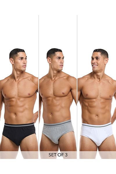 R&B 3 Pack Solid Briefs
