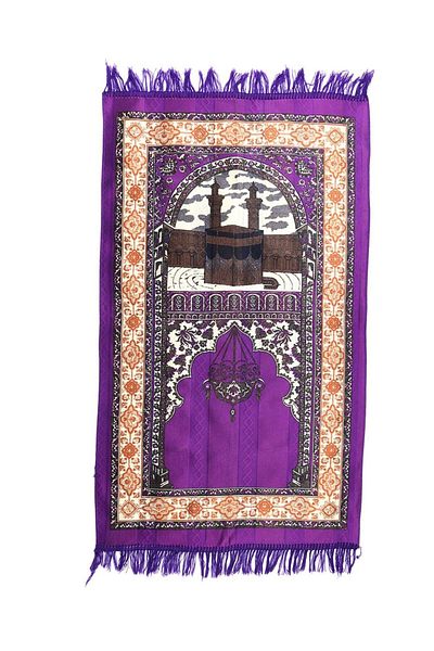 MANASEK Makkah Printed Polyester Prayer Mat (70x110 cm)